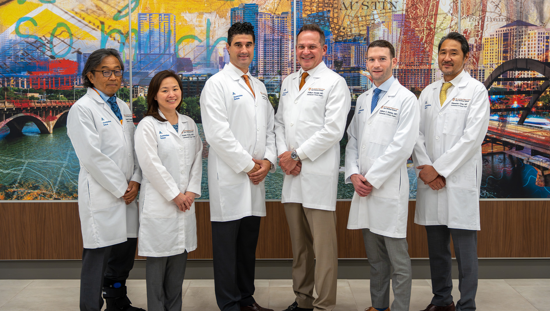 The Division of Cardiovascular and Thoracic Surgery faculty stands together for a group portrait.