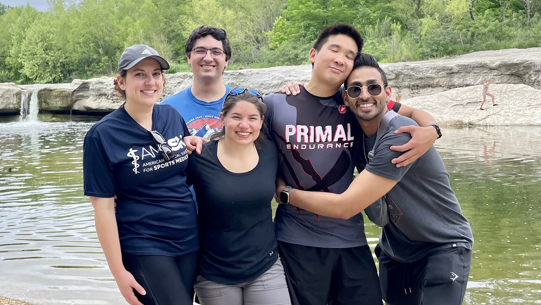 Group photo of family medicine residents outside during their spring retreat