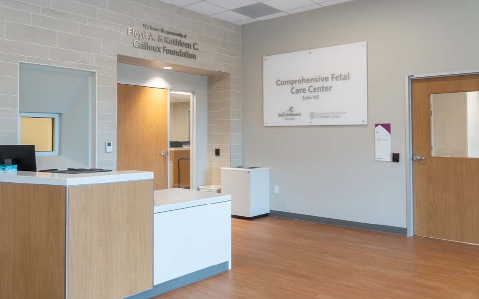 Reception area of the Comprehensive Fetal Care Center.