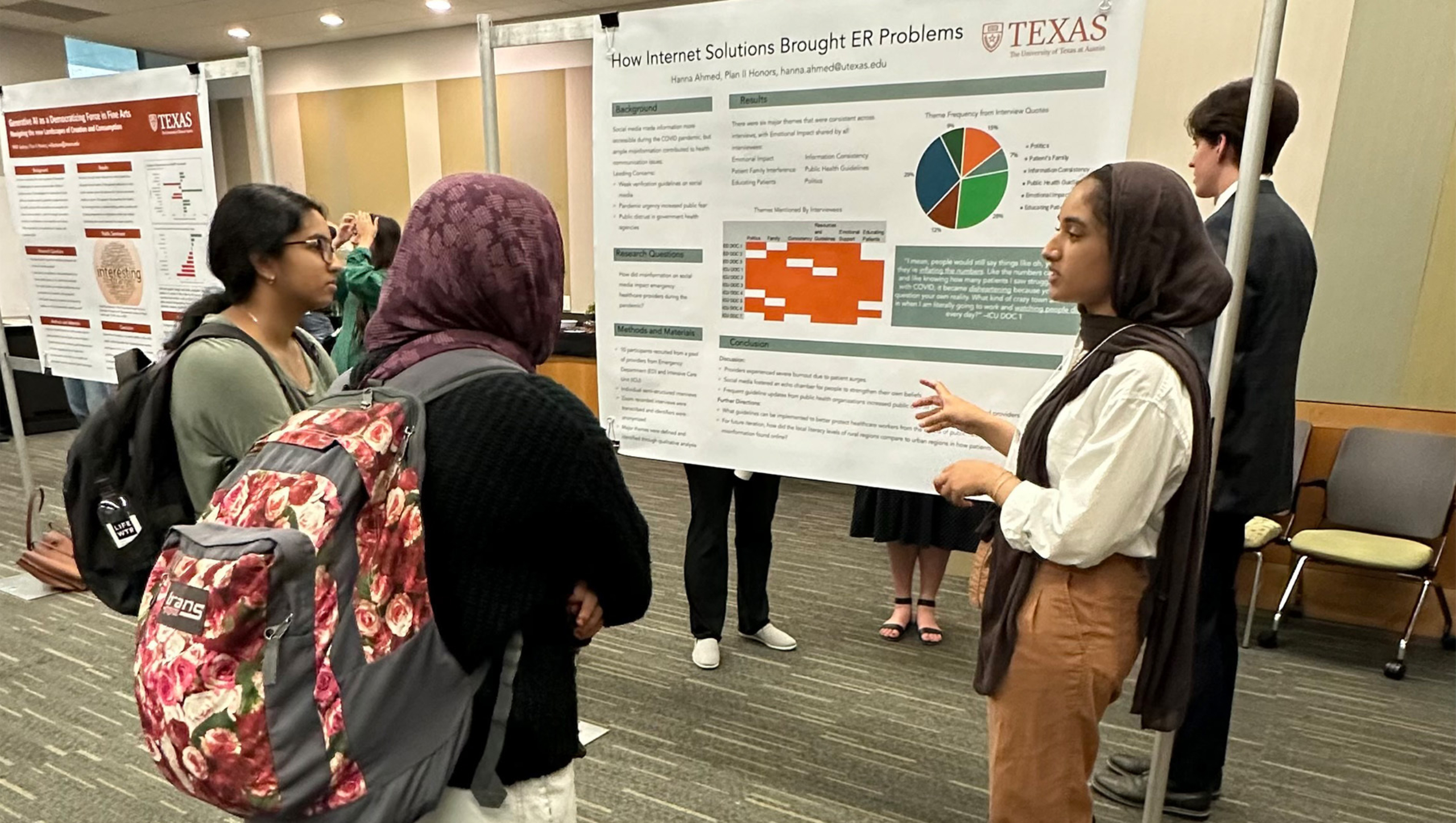 Hanna Ahmed presents a research poster.