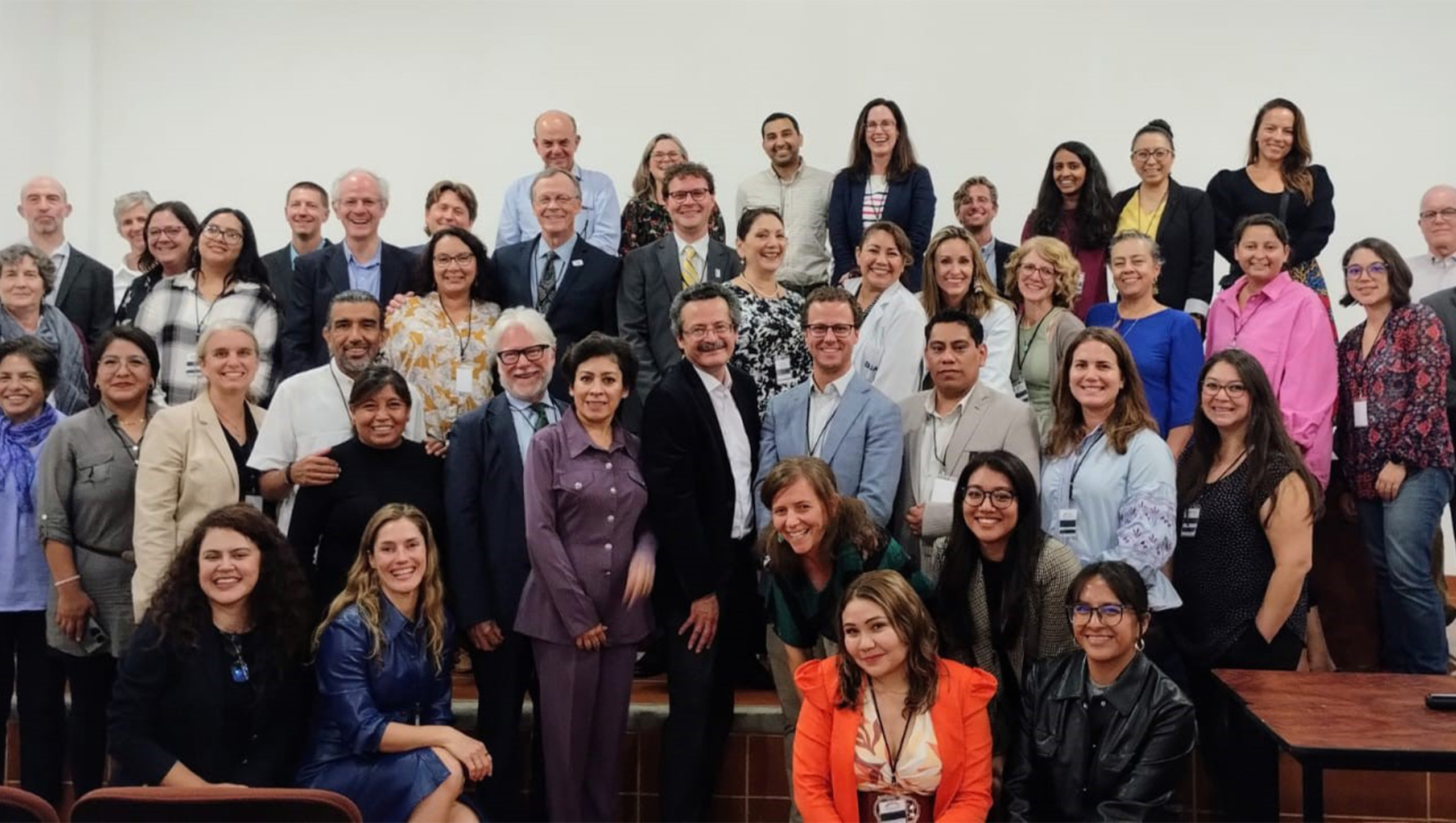 Participants of the 2023 Puentes summit gather with AMPATH México leadership in Puebla, Mexico.